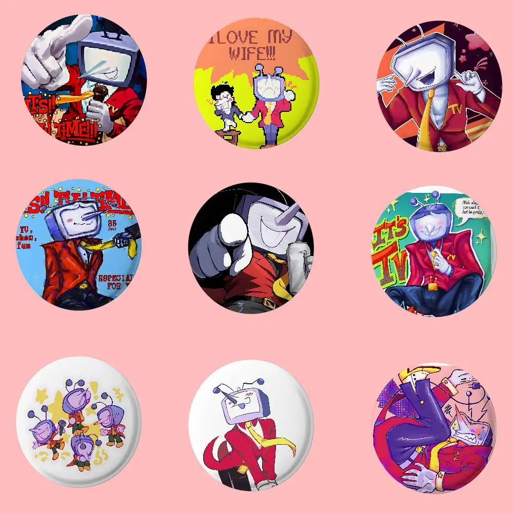 Cartoon Game Deltarune Tenna Badge Pins For Friend, Backpack, Clothing, Collectible Accessories, Jewelry Gift