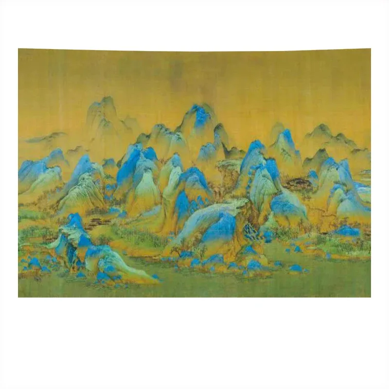 VIKAMA Traditional Chinese Painting Art Tapestry Wall Decor for Home Bedroom Bedding Suitable for Parties