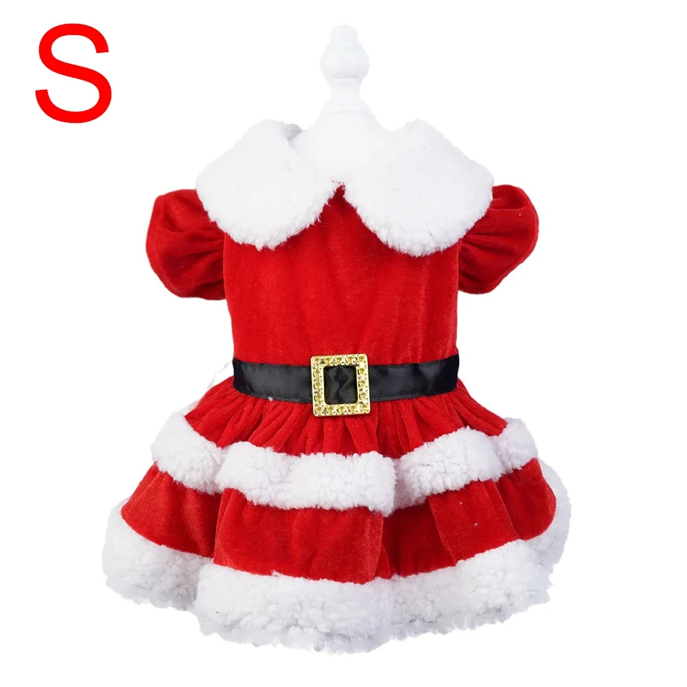 Dog Christmas Dress Dog Christmas Outfit Clothes Red Dog Santa Costume Christmas Crafts Supplies  Christmas Decorations