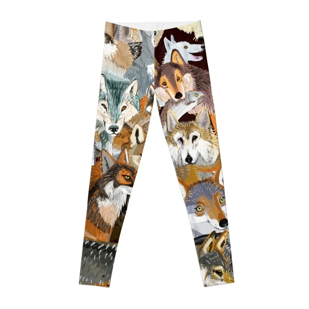 Wolves oclock Time to Wolf Leggings sport legging push up legging sports tennis for Womens Leggings