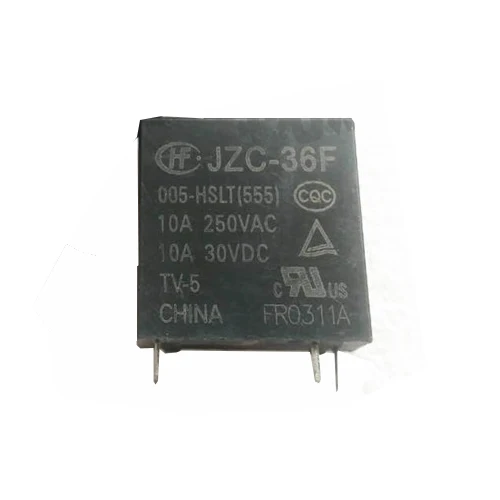 

Free shiping 10pcs/lot 5VDC 10A 4pin Relay JZC-36F 005-HSLT(555)