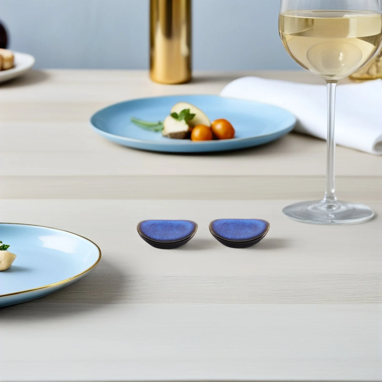 

5Pcs Vintage Ceramic Chopstick Holder Set Ceramic Spoon Rest Utensil Holder Dining Table Home Hotel Tableware Organizer