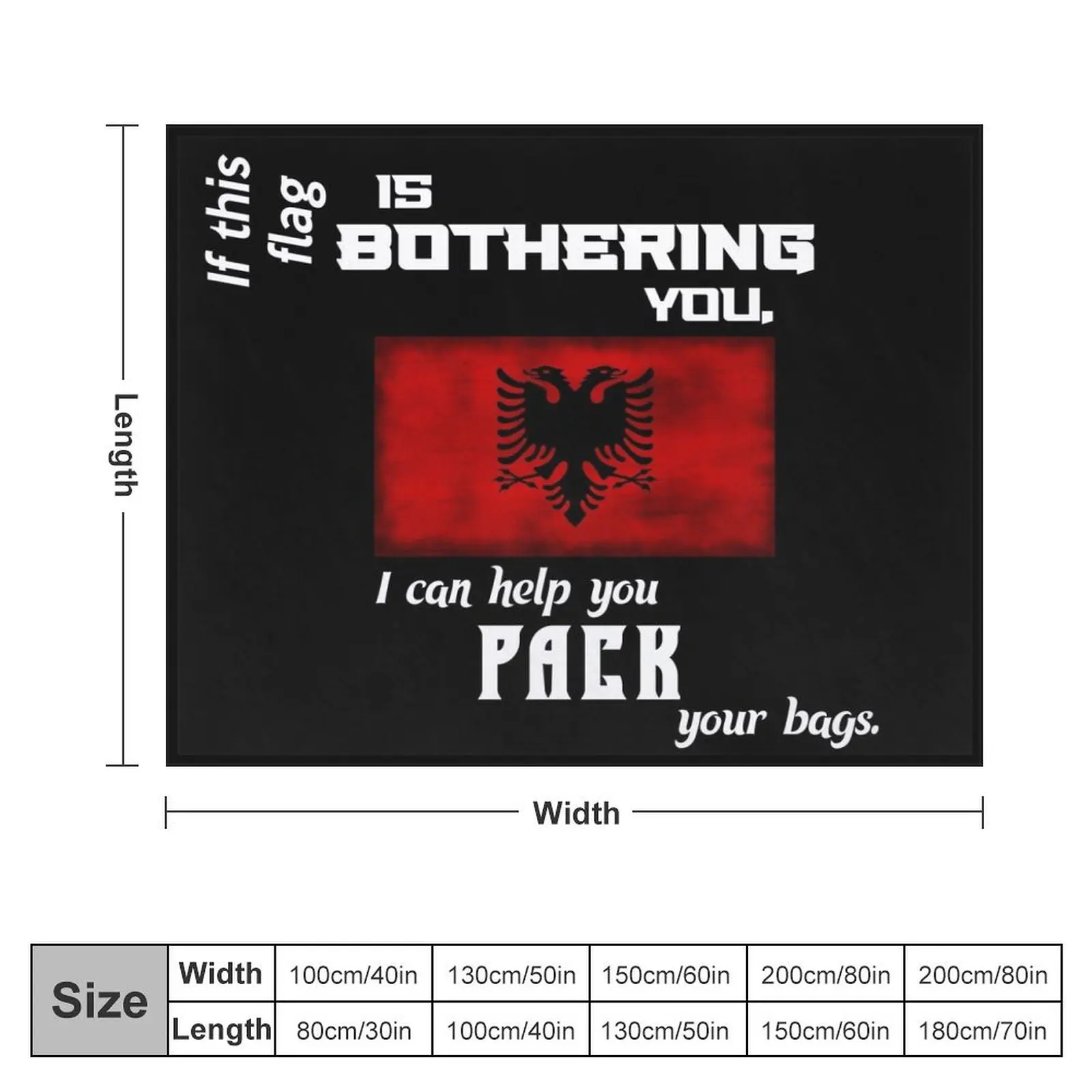 Albanian flag - pack your bags Throw Blanket valentine gift ideas christmas gifts For Decorative Sofa Winter beds Blankets