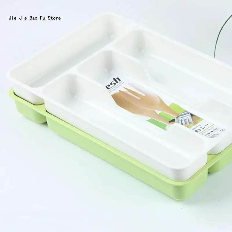 E8BD Kitchen Tools Drawer Organizer Tray Spoon Forks Cutlery Separation Finishing Rack Storage Box