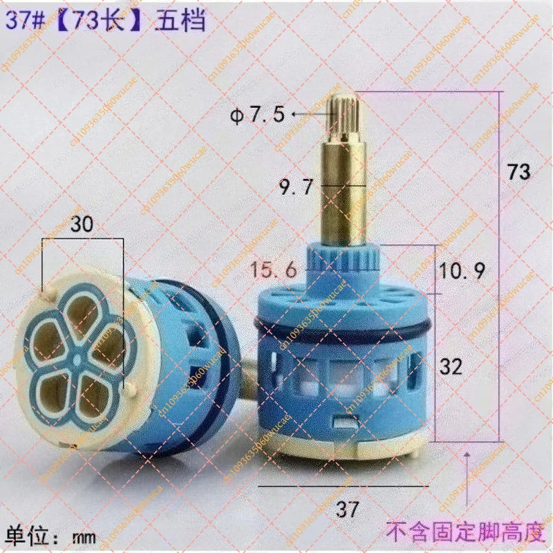 5 Hole Concealed Shower Diverter Valve Wall Mounted Mixer Faucet Brass Body Shower Cartridge Water Separator Valve Core