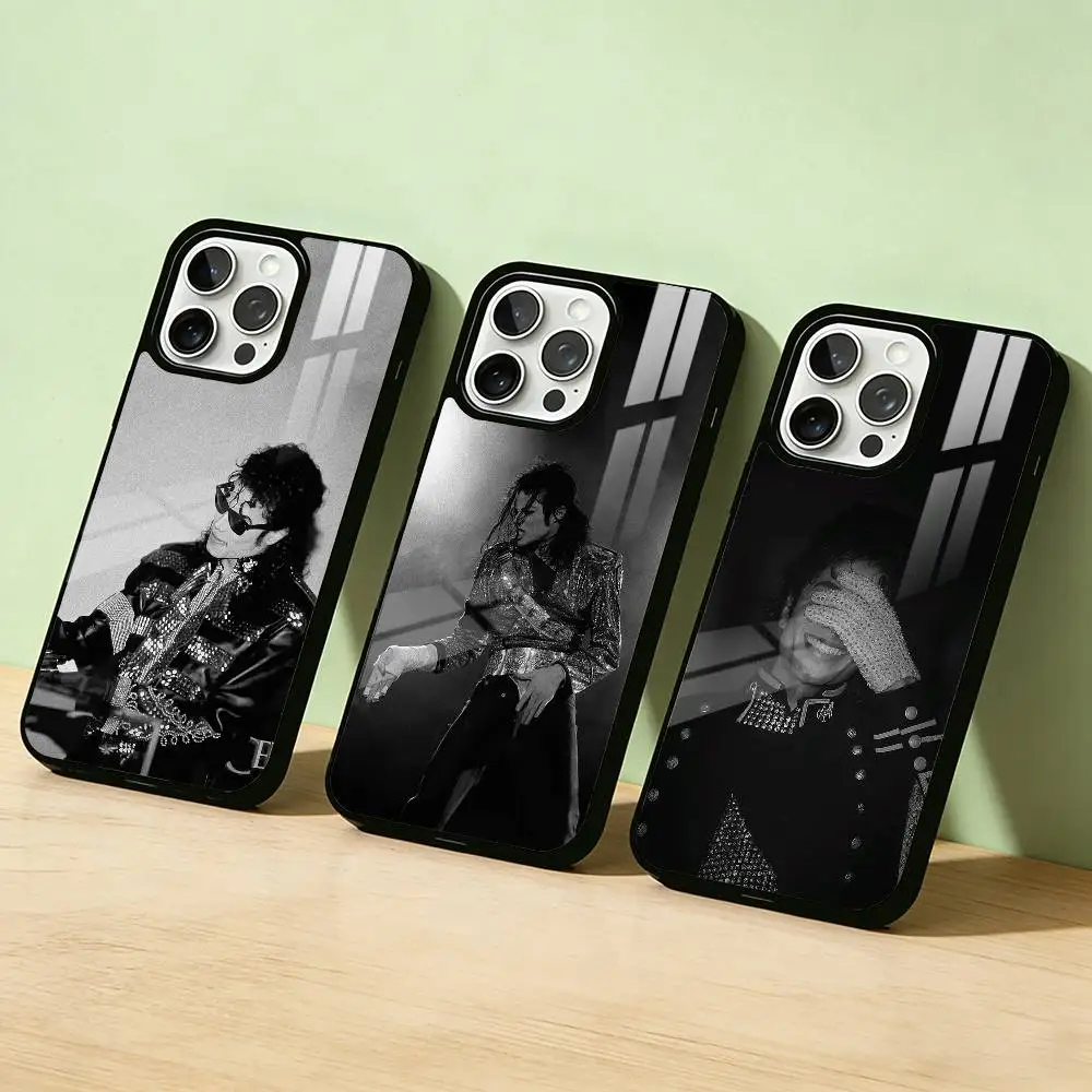 

AAA Music Michael J-Jackson Phone Case For iPhone 17,16,15,14,13,12,11,Pro Max,Plus Candy Silver Cover
