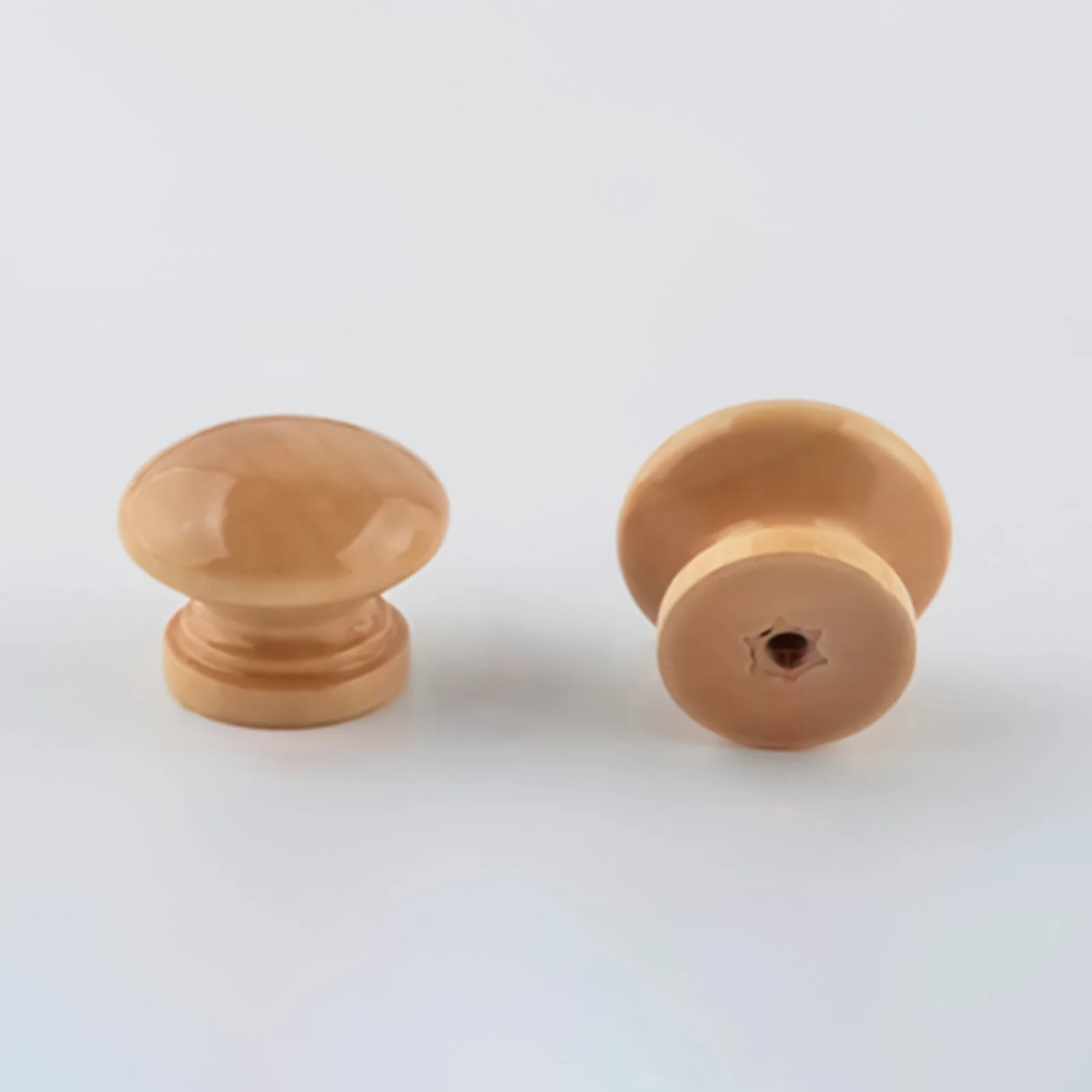 Homeowners Cabinet Knob Natural Wood Mushroom Handle for Wardrobe Dresser Furniture Hardware Retro Rustic Pulls Durable