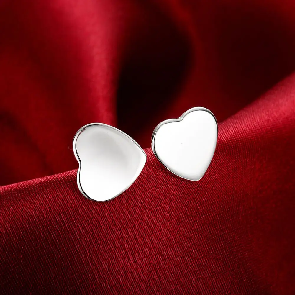 

Special Offer Hot Sale Jewelry 925 Sterling Silver Earring Fashion Woman Exquisite Heart Ear Studs Wedding Party Lady Gifts