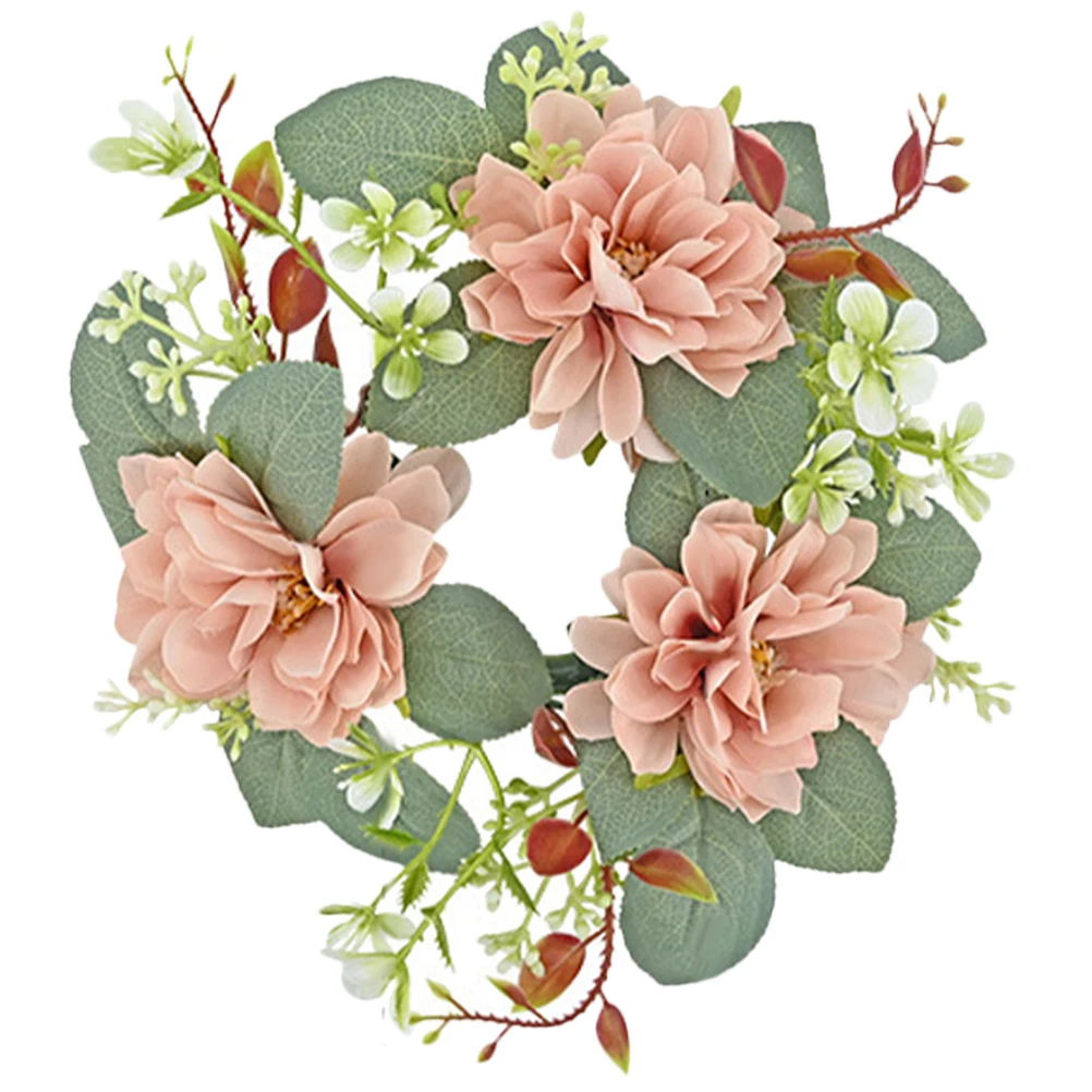 Rings Wedding Decoration Wreath for Pillars Spring Desktop Decor Artificial Flower Hoop Farmhouse Props