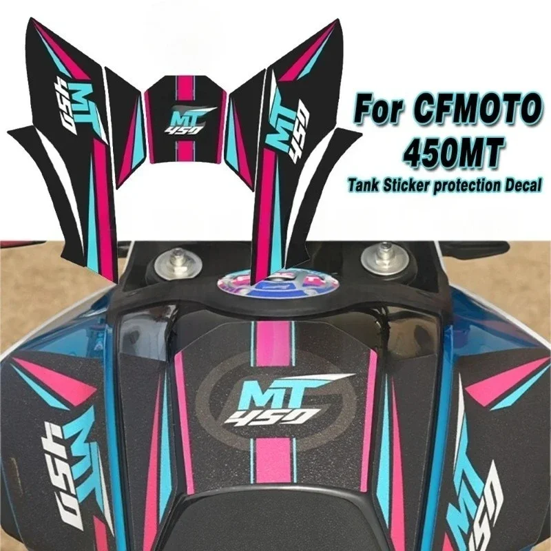 For CFMOTO 450MT 450 MT Motorcycle Anti Slip Fuel Oil Tank Pad Side Knee Grip Decal Decorative Protector Sticker Pads Stickers