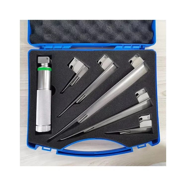 Medial Animal Anaesthesia bulb laryngoscope Set Vet Veterinary Surgical ENT fiber optic laryngoscope