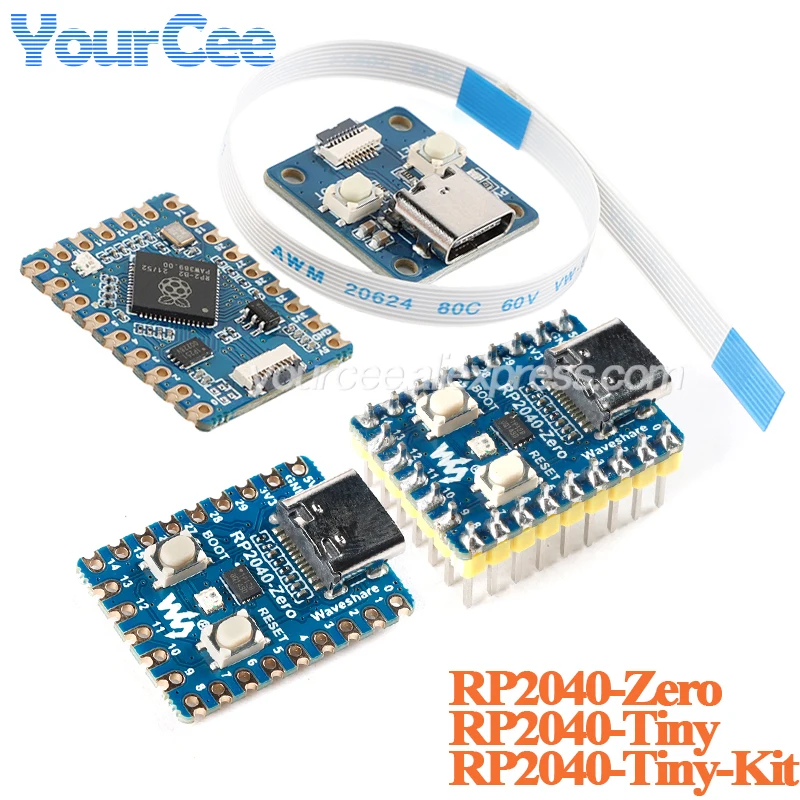 

5 шт./1 шт. RP2040-Tiny RP2040 ZERO Raspberry Pi PICO модуль макетной платы 264 КБ SRAM 2 МБ Flash для Arduino
