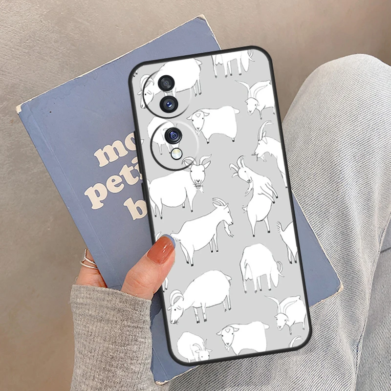 حافظة لطيفة للأطفال من Pygmy Goat لهاتف Honor Magic 5 6 7 8 Pro لهاتف Honor 200 400 Lite 50 70 90 X8a X8b X9a X9b X9c
