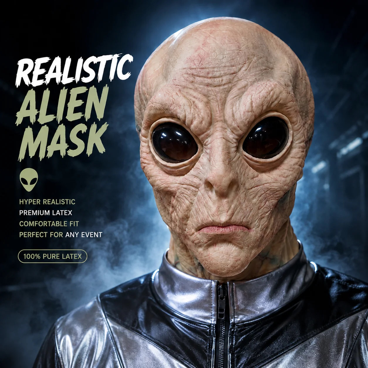 Latex Alien Mask Realistic - Realistic Alien Full Head Mask Pure