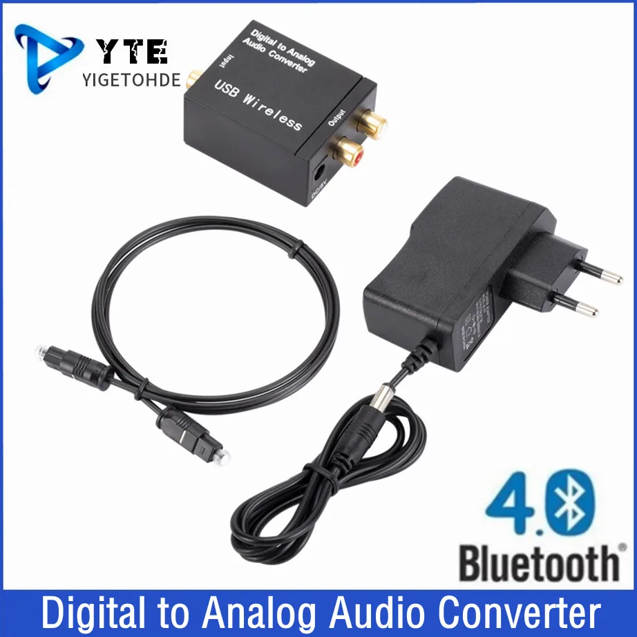 

Digital to Analog Audio Converter RCA R/L Output Audio Adapter DAC Amplifier Box For Coaxial Optical SPDIF ATV DAC Decoder