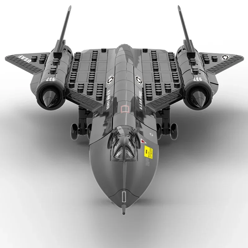 

183 шт., США ВВС SR-71, новая модель самолета Blackbird, модель самолета из сплава, истребитель, сборка строительного блока, игрушка, детский блок