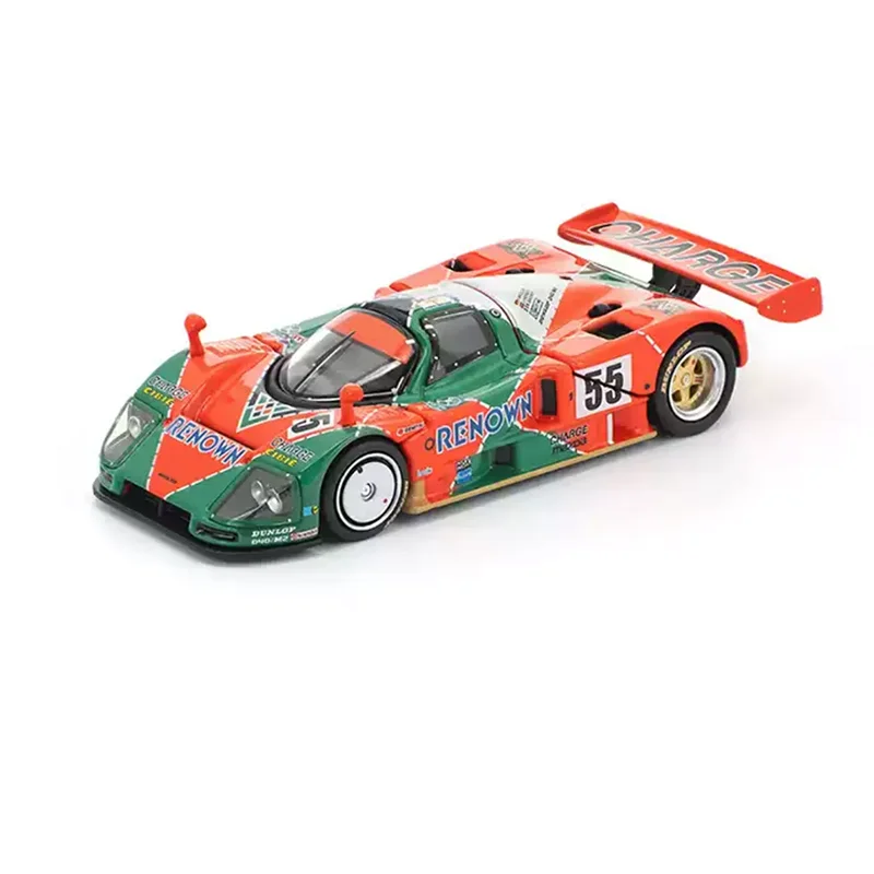 POPRACE 1: 64 Scale 787B No.55 Alloy Racing Car Model Adult Gift Desktop Creative Collectible Toy Scene Simulation