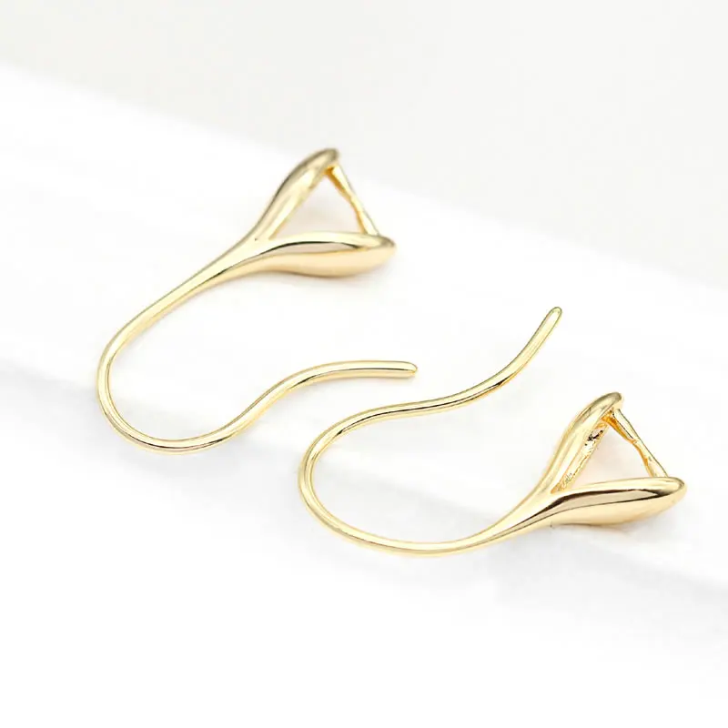 10PCS 18K Gold Color Brass with Clasps Clip Earrings Hooks High Quality Diy Jewelry Making Earrings Accessories for Women