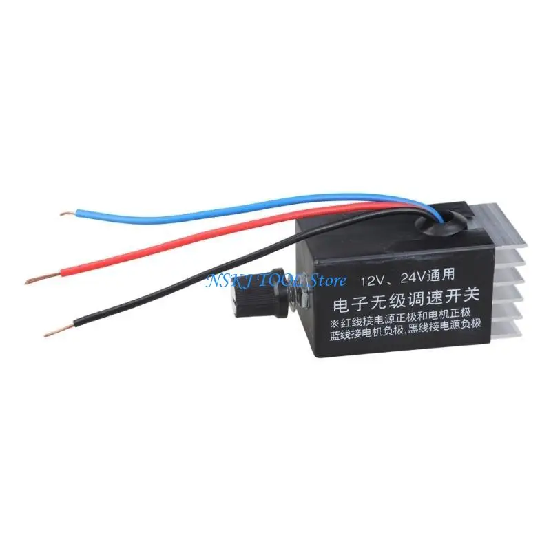 L8RC 3 Wire Motor Speed Regulator 12V 24V 7A Easy Wiring Motor Speed Controller For Blower Fan Motor Pump Control