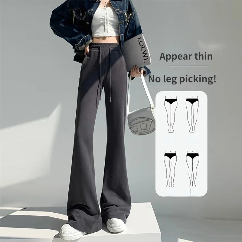 New Woman Flare Pants Fashion Streetwear Slim High Waist Soft Sports Pants for Women Sexy Bell Bottom Casual Long Trousers