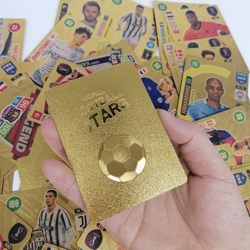 Football Cards FIFA Sports Star Soccer Card World Cup Board Game TCG Gold Fans Collection Children Birthday Gifts 55pcs