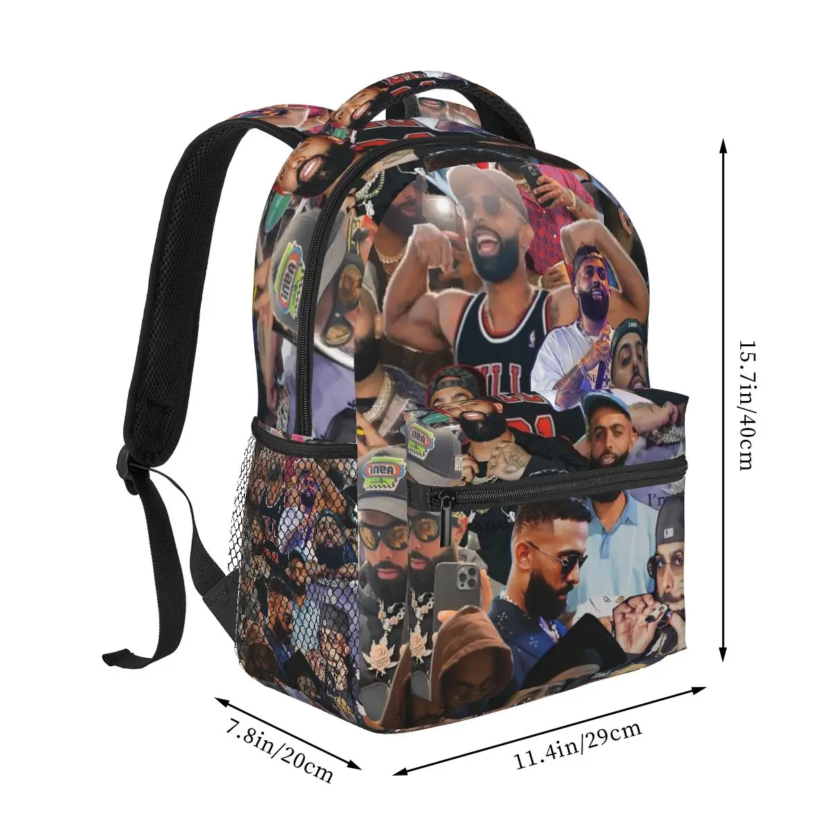 Rapper Eladio Carrion Sen2 Kbrn Album Tour Print Backpacks Boys Girls Bookbag Students School Bag Cartoon Rucksack Shoulder Bag