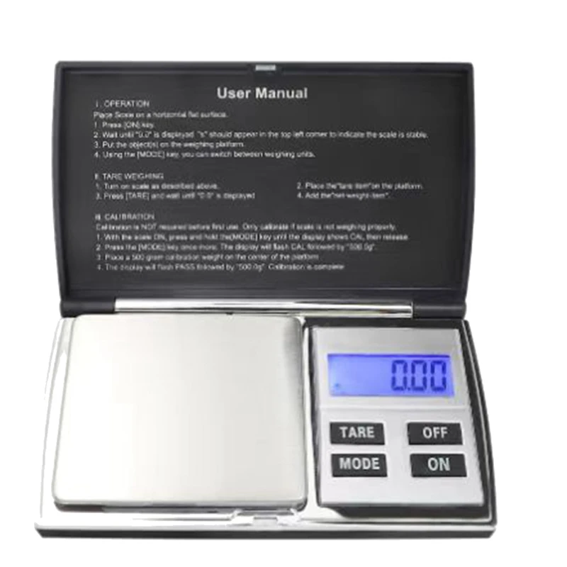 Digital Kitchen Scale Jewelry Gold Balance Weight Gram LCD Pocket Weighting Electronic Scales