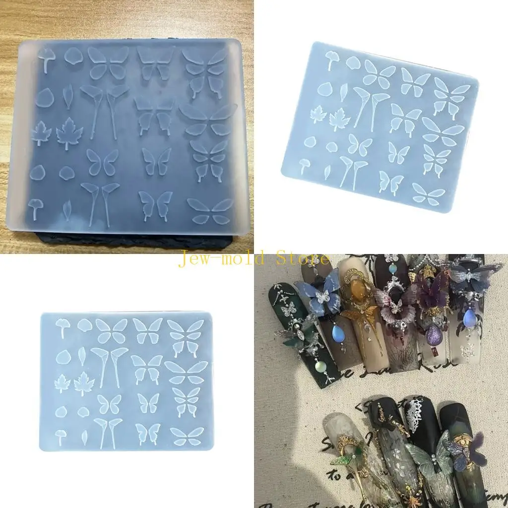 

C71B DIY Butterfly Charm Silicone Mold With Relief Pattern For Custom Jewelry Crafting Projects