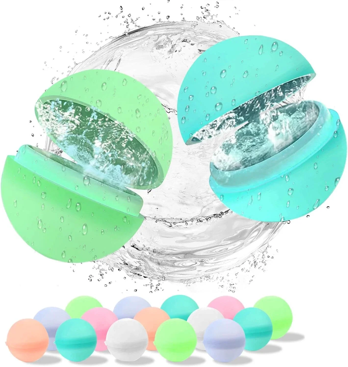 1-12 Reusable Water Balloons for Kids Refillable Quick Fill Silicone Water Games Summer Pool Beach Outdoor Activity Water Toys