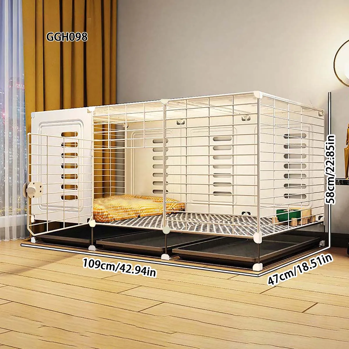 

Клетка для собак Маленький домик для собак с отдельным подносом для туалета для щенков, кошек, кроликов, померанского шпица, питомник для плюшевых собак Маленький домик для домашних животных