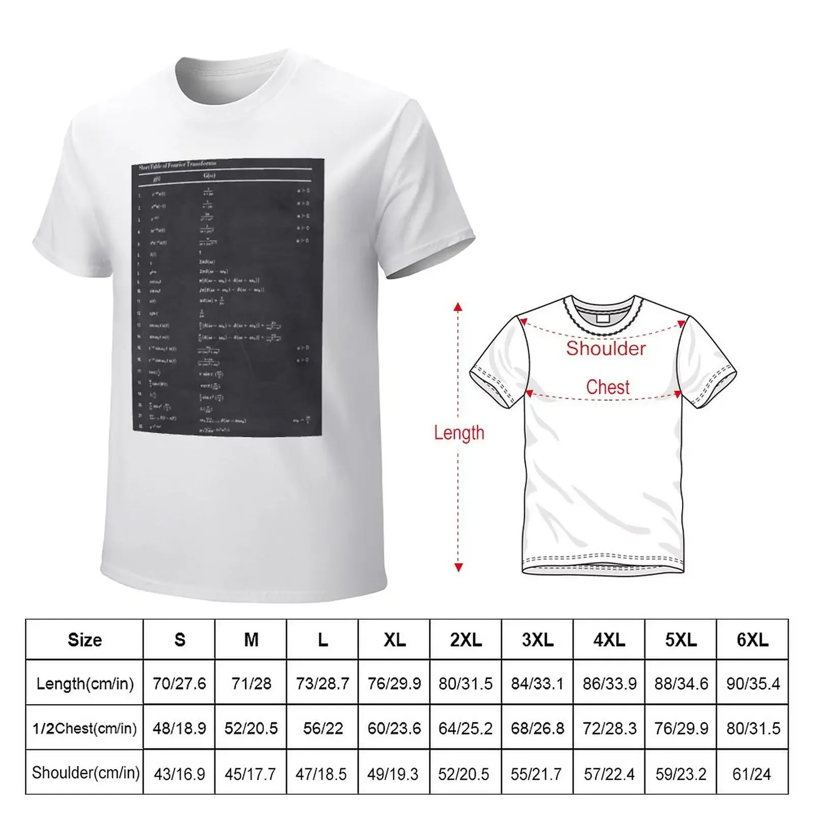 Fourier Transform T-Shirt aesthetic clothes shirts graphic tees mens plain t shirts sublime vintage clothes t shirts for men