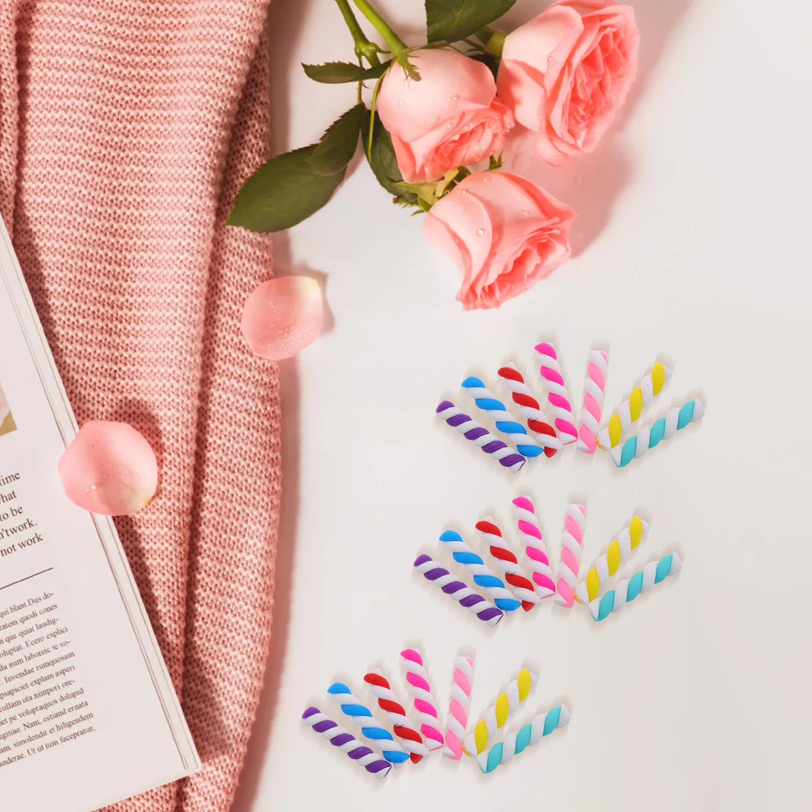 

Polymer Clay Lollipop Charms for DIY Crafts Phone Cases Cute Candy Miniature Decorations Creative Projects Tiny Lollipop