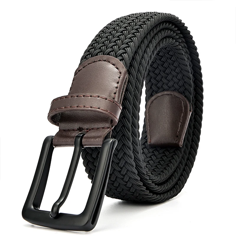 Men's Elastic Woven Braided Belt, Perfect For Golf, Casual Pants Jeans Belt