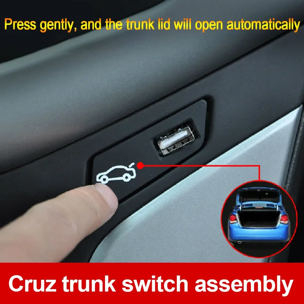 Car Trunk Switch Button Assembly For Chevrolet Cruze LHD Luggage Box Open And Close Button Switch Assembly Car Styling Accessori