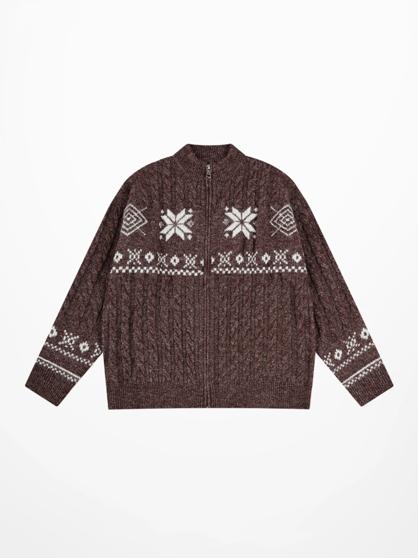 

Американский вязаный кардиган в стиле Fair Isle для мужчин и женщин, осенне-зимняя модная повседневная верхняя одежда, мягкий геометрический узор