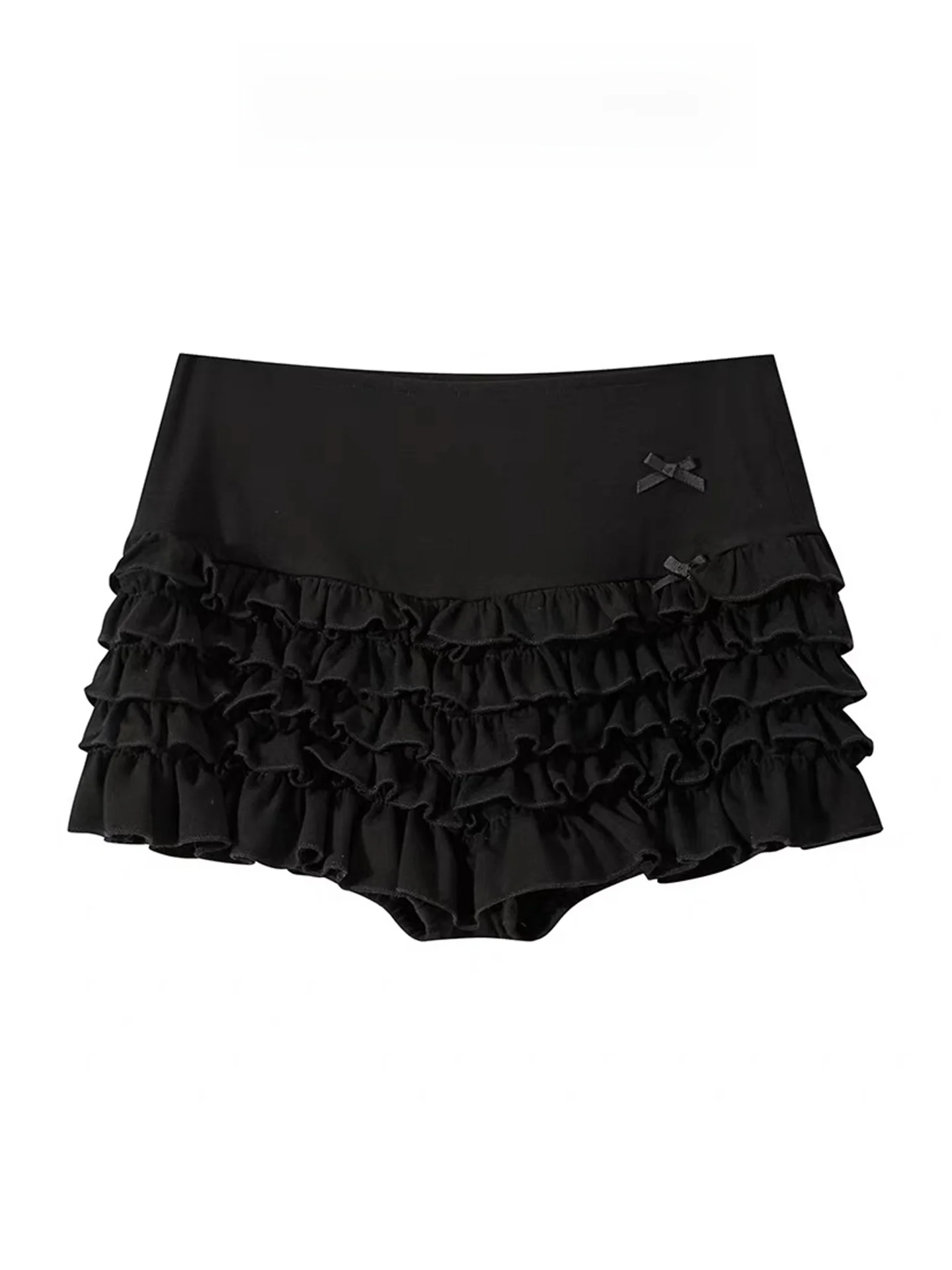 

Сладкая и пряная пышная юбка с высокой талией для девочек с деревянными бантами, юбка-тортик, юбки трапециевидной формы, повседневная повседневная одежда