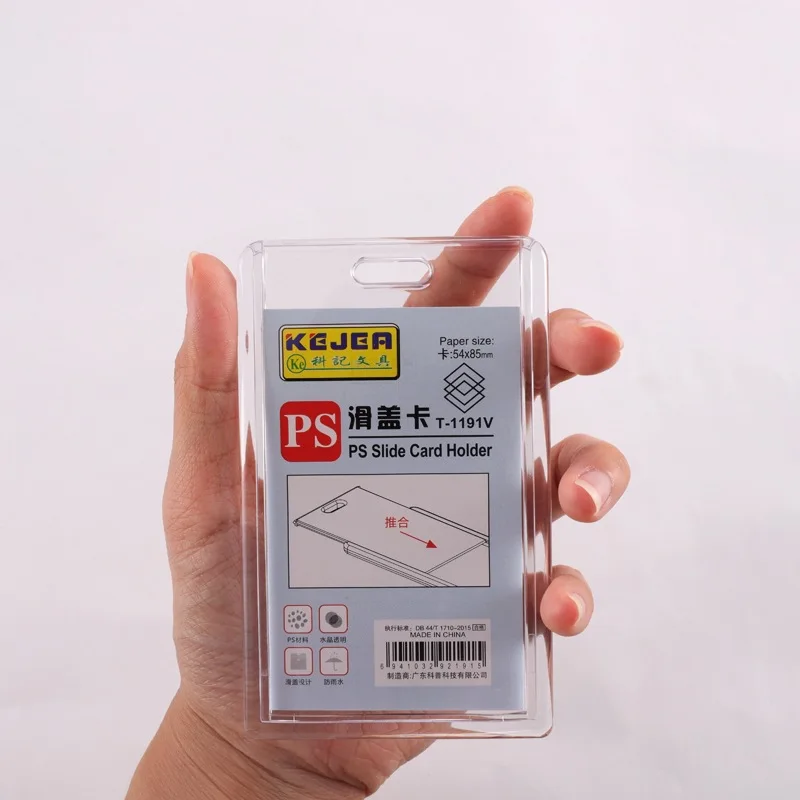 1 Piece Transparent Clear Worker ID Card Holder for Women Men Casual Student ID Photocard Card Protector Office/student Supplies