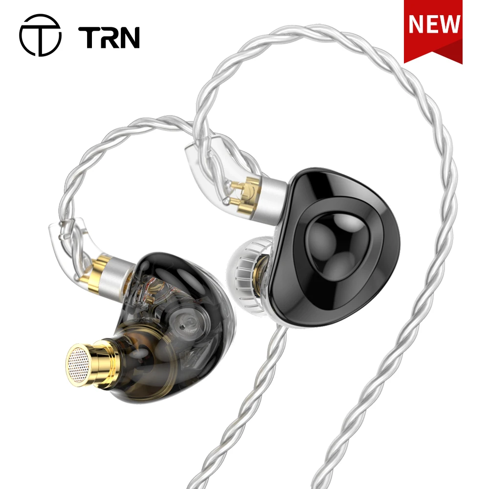 TRN MT4 Dual  Dynamic Driver In Ear Earphone Bass Metal Flat Head Plug Earburd Replaceable Cable For TRN Kirin XUANWU MT3 ST5