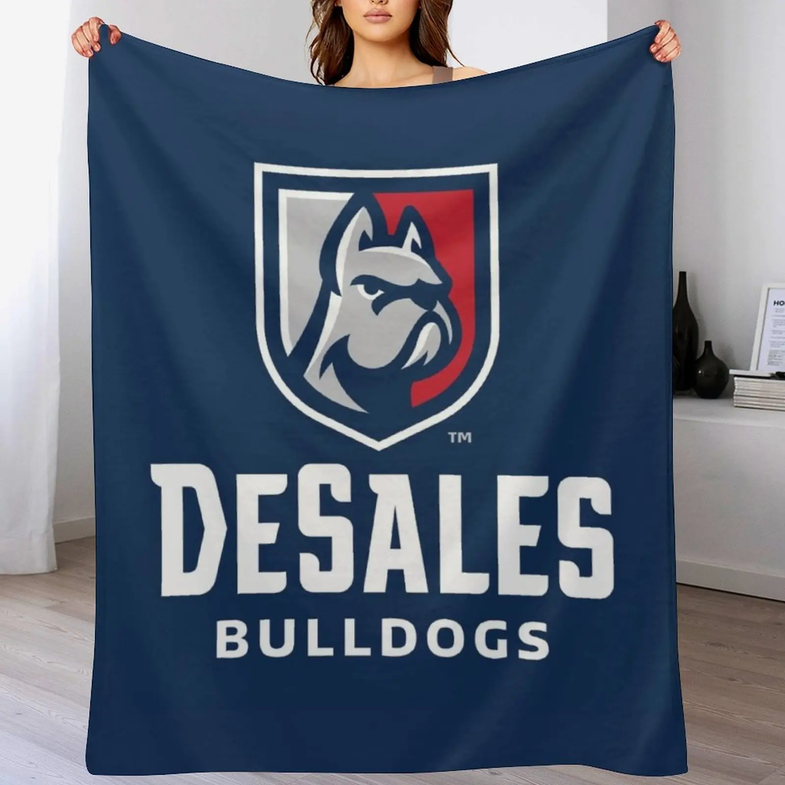

DeSales University Bulldogs Throw Blanket Soft Breathable Blanket for Night Sleeping