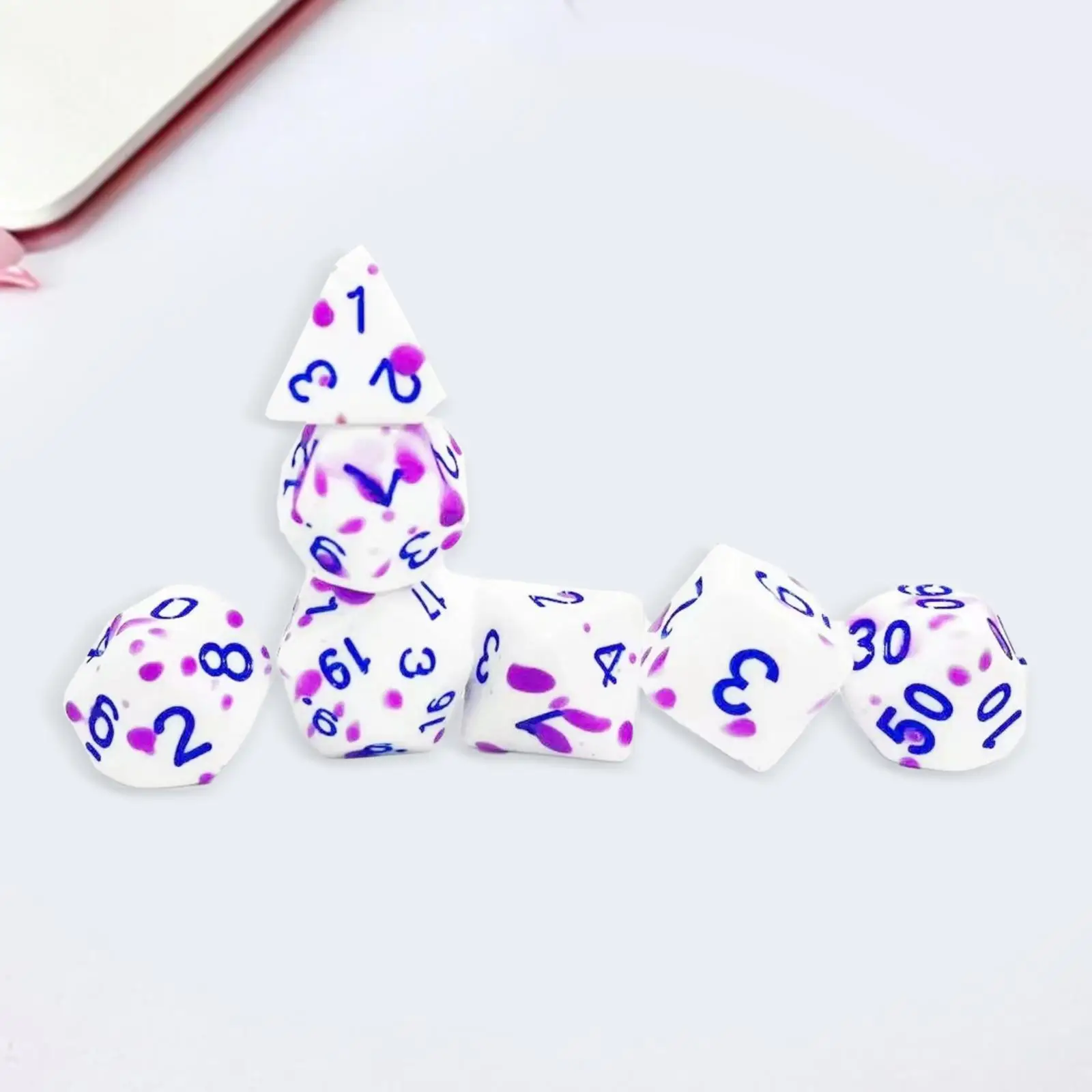 7Pcs Color Changing Dice Role Playing Games Party Toy D4 D6 D8 D10 D12 D20