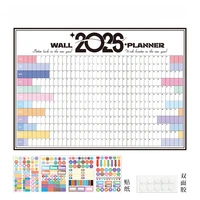 Planificador de calendario de pared 2026 con rastreador de hábitos, pegatina de horario grande, póster de configuración de objetivos motivacionales para oficina, hogar y escuela