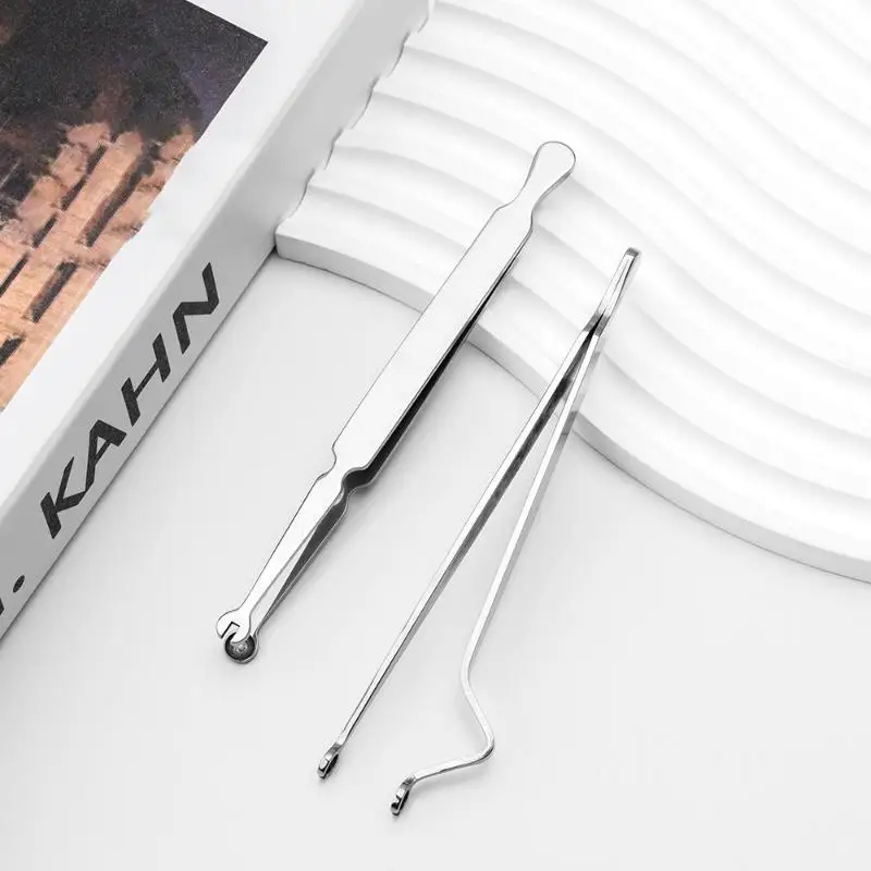 .New.Stainless Steel Piercing Forceps Clamp Tool Lip Nail Earring Puncture Clip Open Close Ear Nose Septum Body Piercing Tool