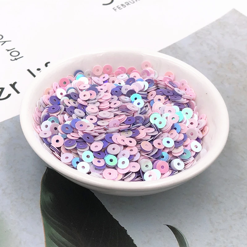 1000Pcs/5g/Pack 4mm AB Colors Mix Match PVC Sequins For Crafts Paillettes Sewing Decoration DIY Accessory Lentejuelas Para Coser