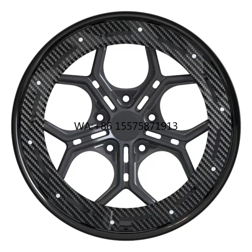 

Wheel Made In China Forged Alloy Car Wheels 18 19 20 21 22 23 24 Inch 5x112 Custom Forged Rims With Carbon Fiber Ring