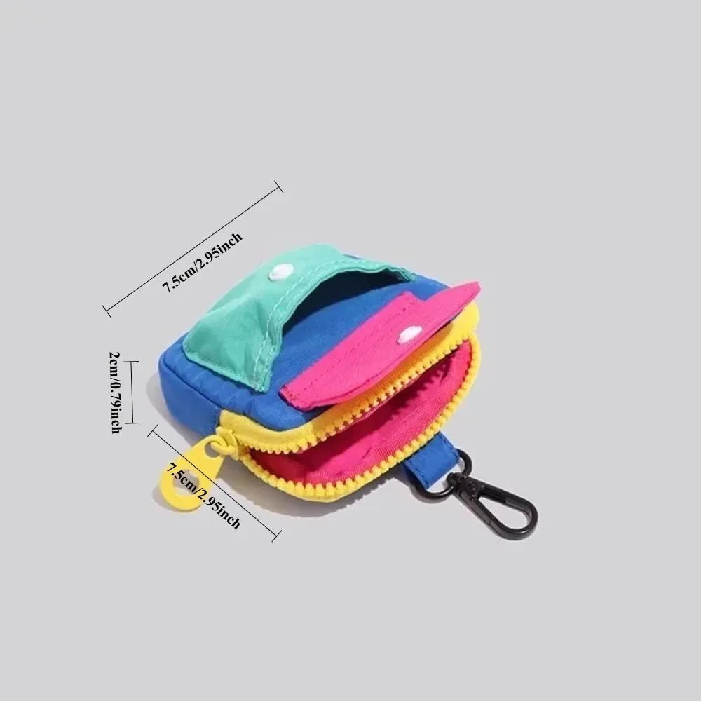 Cute Mini Coin Purse Portable Zipper Pouch Small Wallet Earphone Storage Bag Cartoon Style Multi-functional Bag for Cards Coins