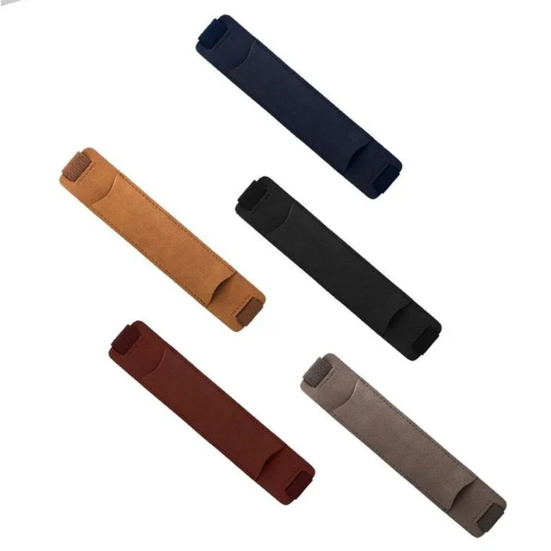 8-1.5 Inch Detachable Adjustable Elastic Band Pen Holder PU Leather Pen Sleeve Pouch Elastic Notebook Pen Holder