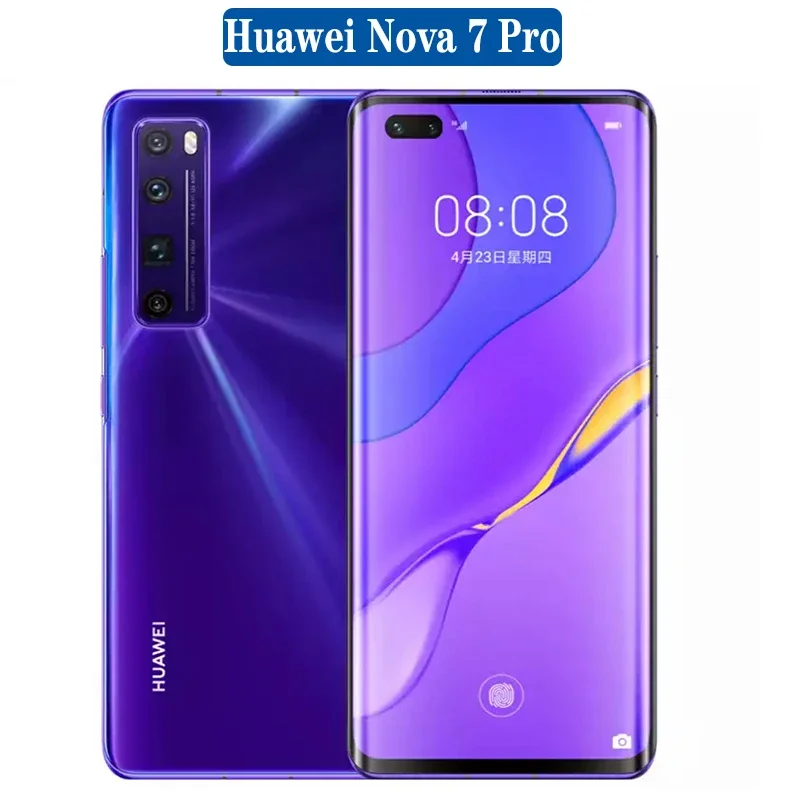 HuaWei-teléfono inteligente Nova 7 Pro 5G, Original, Kirin 985, 8GB de RAM, 128GB, 256GB de ROM, 4000mAh, Cámara principal de 64.0MP, NFC, usado