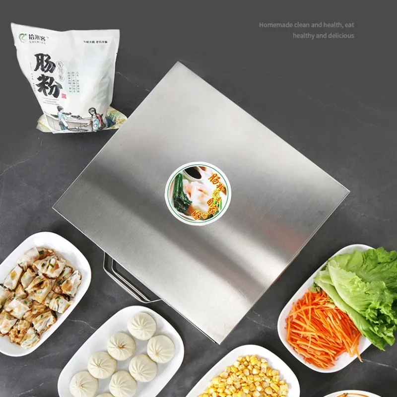 Steaming Pan Vermicelli Roll Steaming Oven Drawer Type Mini 3 Trays 2-Layer Small Household Rice Noodles Machine