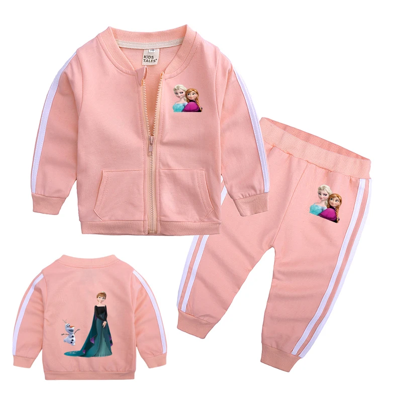 

Kids Casual 2pcs Set Sweatshirt And Sweatpants O Neck Hoodies Spring Fall Tracksuit for Girls And Boys