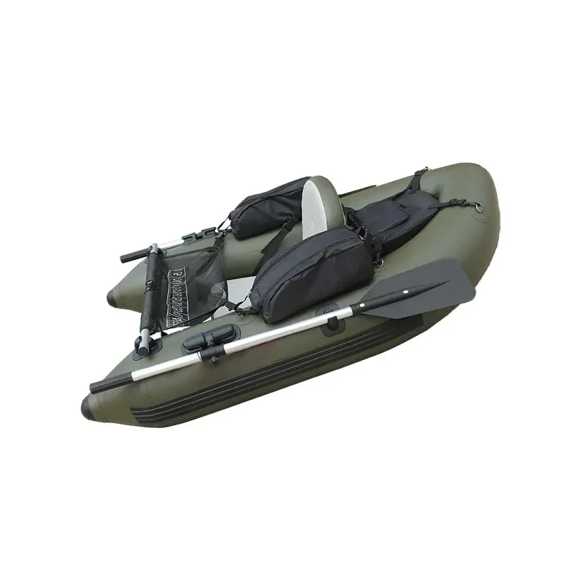 

Inflatable Belly Boat One Person Pontoon Boats Thicken PVC Material Rowing Canoe Kayak For Fishing Enthusiasts